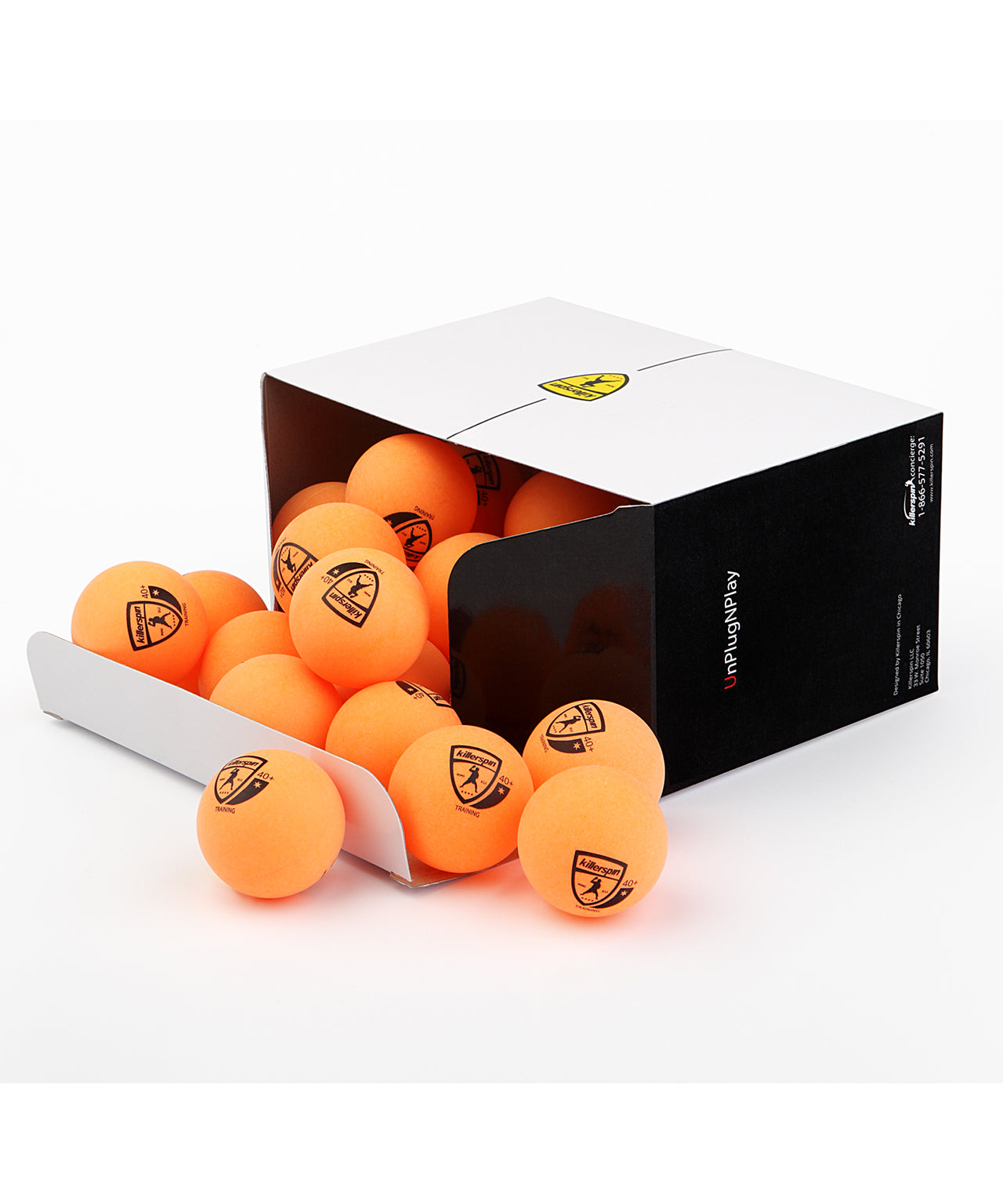 Killerspin 25 Pack - Training Balls 40+ (Orange) Killerspin Training Table Tennis Orange Balls - Open Package