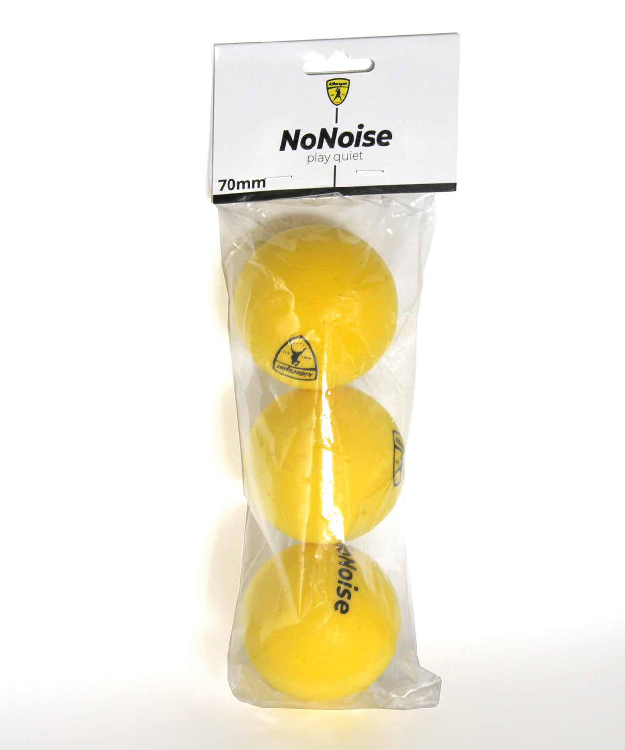 Killerspin NoNoise Ping Pong Balls – Pack of 3 balls  Killerspin No Noise Ping Pong Rubber Balls Pack