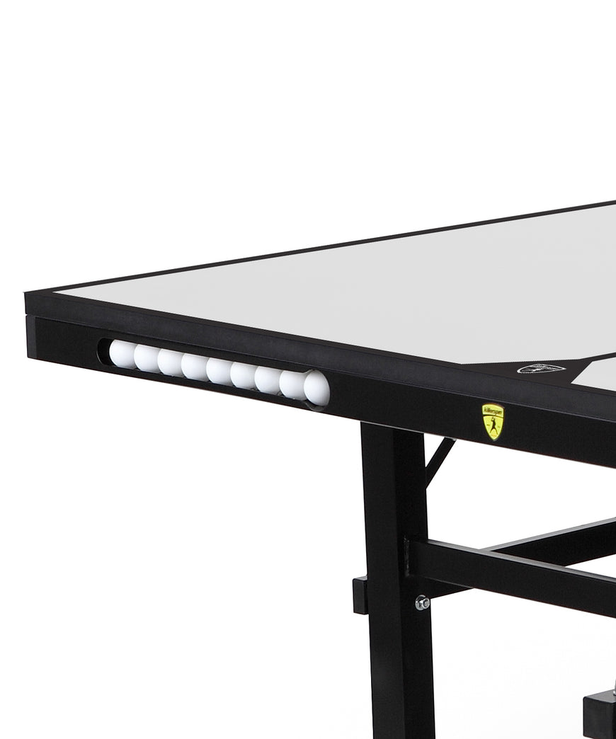 Killerspin Indoor Ping Pong Table UnPlugNPlay415 Max Vanilla Black frame White top model 2020 - ball pocket