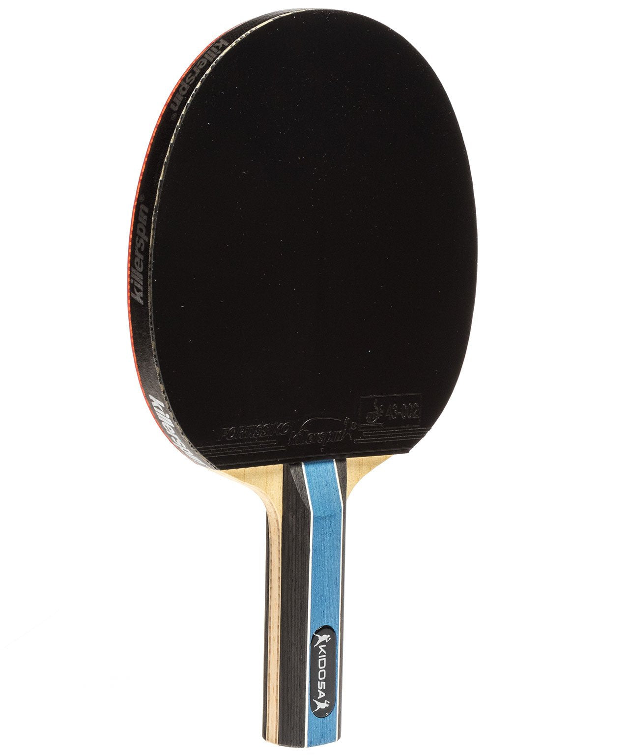 Killerspin Ping Pong Paddle Kido 5A RTG Premium - Straight Black Fortissimo Rubber
