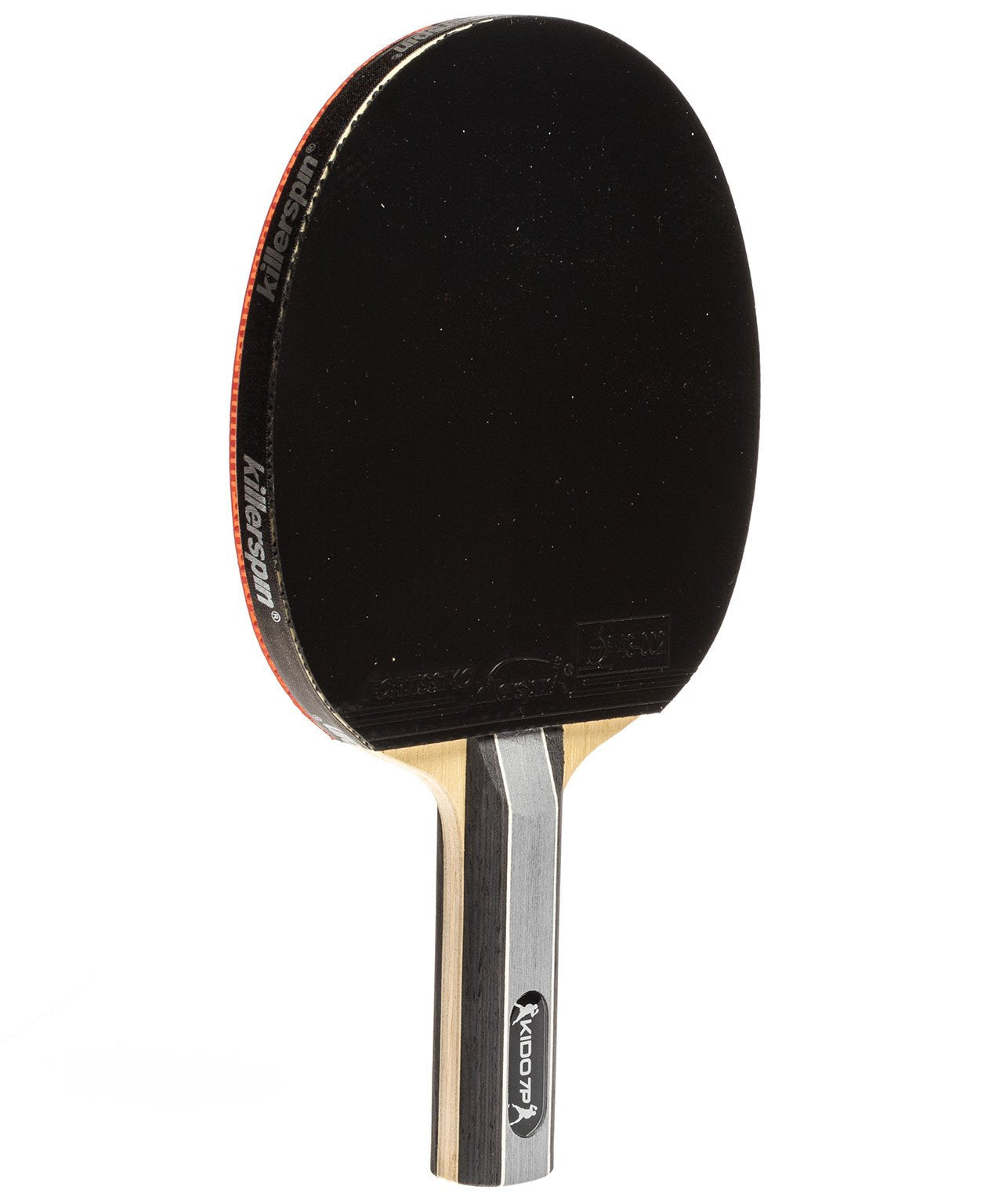 Killerspin Ping Pong Racquet Kido 7P RTG Premium - Straight Black Fortissimo Rubber