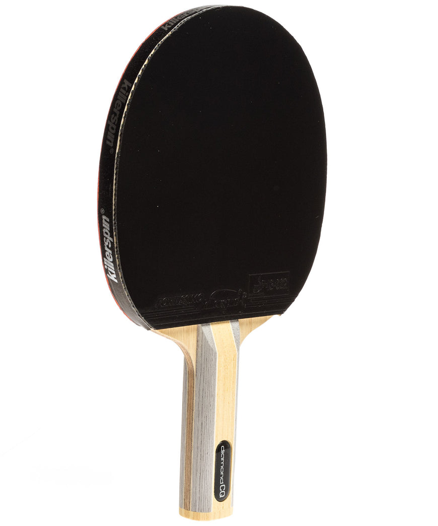 Killerspin Ping Pong Racket Diamond CQ Premium - Straight Black Fortissimo Rubber