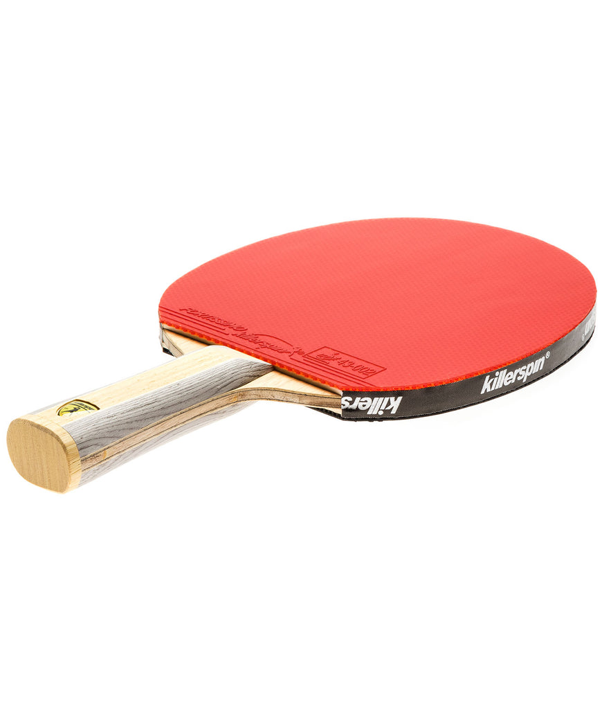 Killerspin Ping Pong Paddle Diamond CQ Premium - Flared Red Fortissimo Rubber