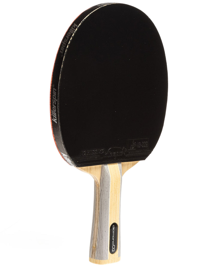 Killerspin Ping Pong Paddle Diamond CQ Premium - Flared Black Fortissimo Rubber