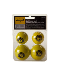 2 x 44mm and 2 x 55mm Balls