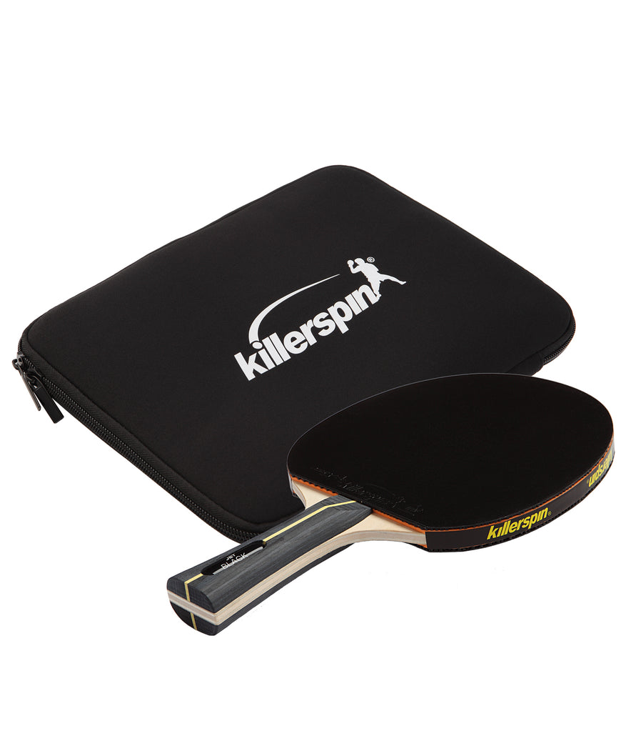 Killerspin Jet Black Combo Ping Pong Paddle Table Tennis Paddle Case 