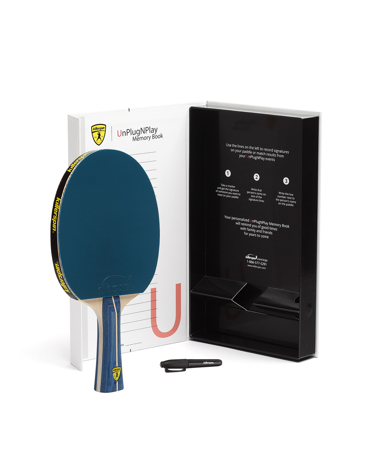 Plastic Table Tennis Paddle - Blue