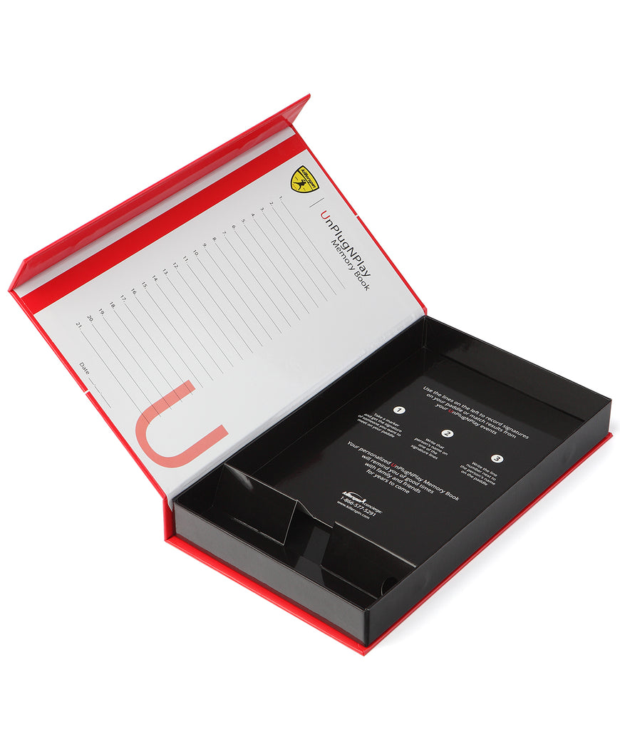 Killerspin Red Memory Book Ping Pong Paddle Box - Personalized Message